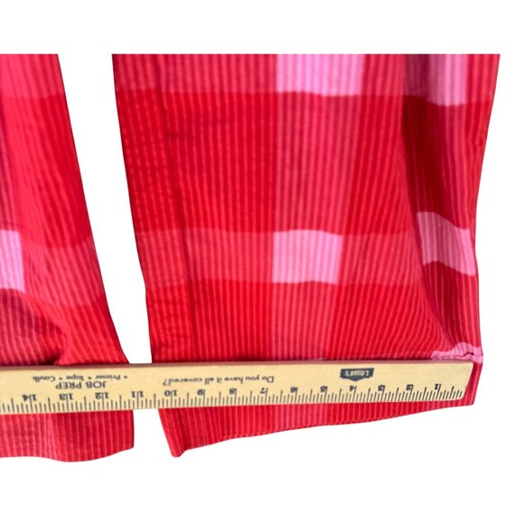 Anthropologie Porridge Womens Medium Red & Pink Plaid Wide-Leg Pants 100% Cotton - Picture 10 of 14